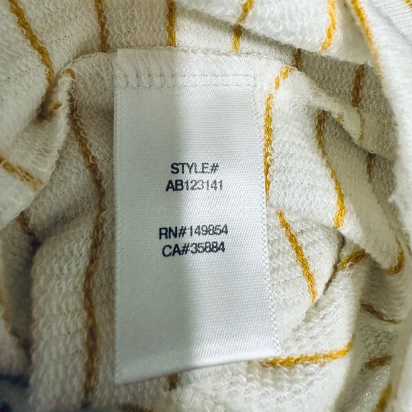 Sadie & Sage Canary & Cream Waffle Tie Tank Cami Gold Stripe SZ LARGE NEW! - Picture 10 of 13